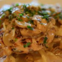 Chicken Marsala · Chicken breast in gorgonzola sauce, sautéed with mushrooms, parmesan & marsala wine. Served ...