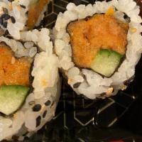 Creamy Dreamy Spicy Tuna · creamy dreamy spicy tuna and cucumber roll. (GF)