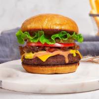 B1, The Classic Act Burger  · 1/3 lb. beef patty with lettuce, tomatoes, pickles, onions, beef patty, and house sauce. Ser...