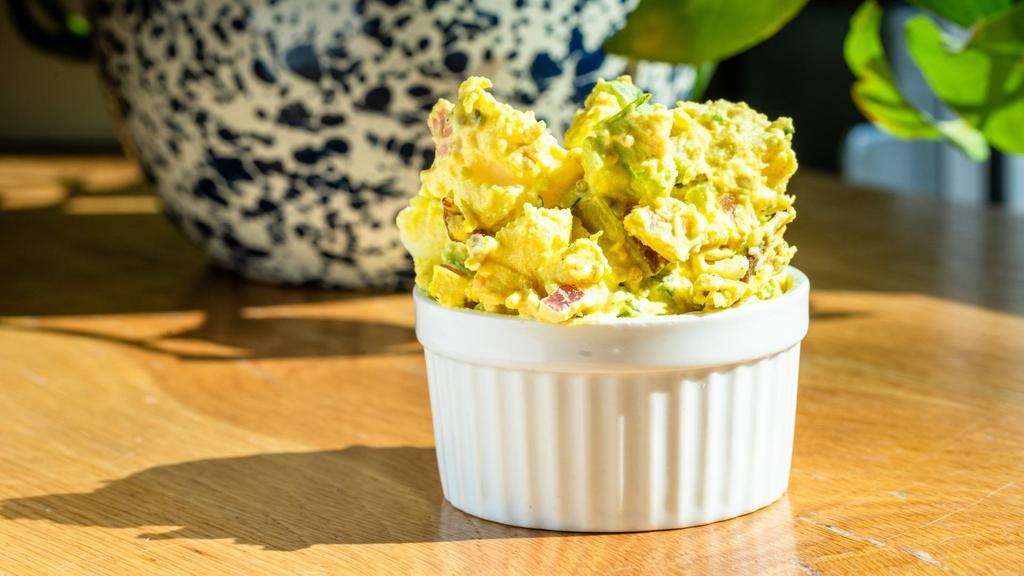 French Curry Potato Salad (3 Oz.) · Russet Potatoes, Red Onions, Celery with a Creamy Vadouvan Curry Dressing