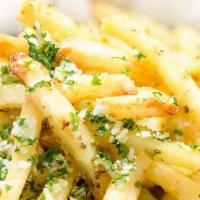 Garlic Parmesan Fries  · Crispy golden Fries tossed in our delicious Fresh  garlic and herb blend , shredded parmesan...