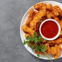 Chicken Fingers With Sweet & Sour Sauce · Delicious chicken fingers battered and fried to perfection. Served with sweet and sour sauce.