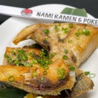 (New) Hama Kama / Baked Yellowtail Collar · Baked Yellowtail Collars w/ rice & Miso soup