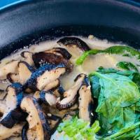 Vegetable Ramen · Creamy Vegetable Broth, Poached Egg, Shiitake Mushroom, Tofu & Spinach
