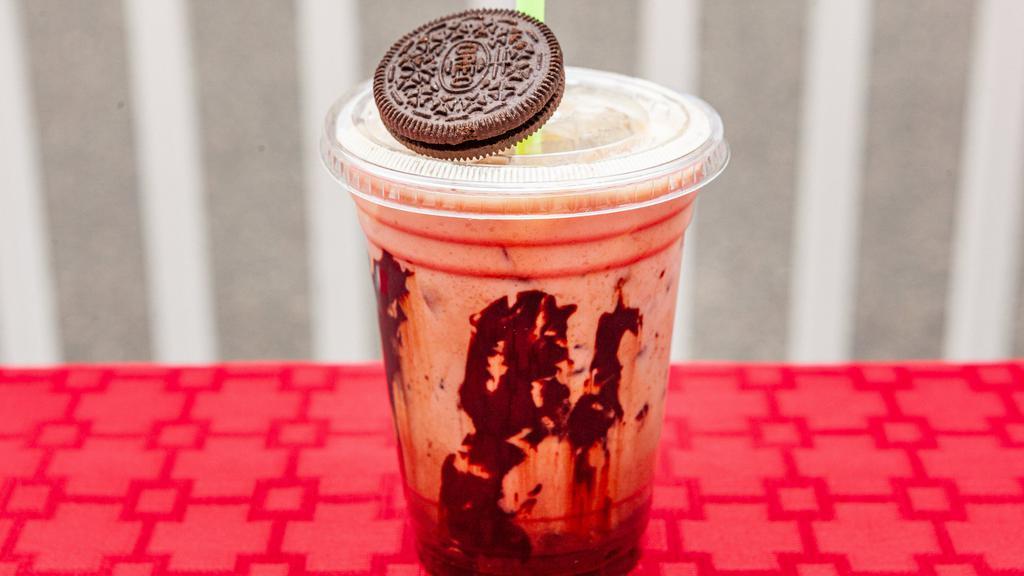 Oreo Latte · For all the Oreo lovers and coffee lovers.