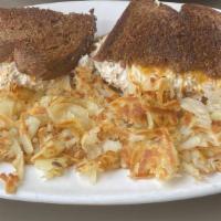 Tuna Melt · Comes on choice of bread and cheddar cheese grilled comes with one side.