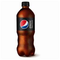 Pepsi Zero Bottle (20Oz) · Real cola taste, with a refreshing pop of sweet, fizzy bubbles without sugar