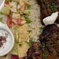 Lamb Chops · 4 Baby spring lamb chops, seasoned with special spices and broiled. Served with rice, house ...