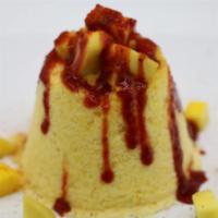 Mangonada · Mango Snow Ice with mango chunks, tajin and chamoy sauce