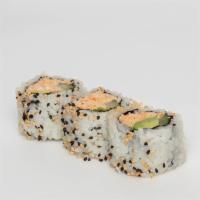 Spicy California Roll · Spicy crab salad, avocado, cucumber with sesame seed.