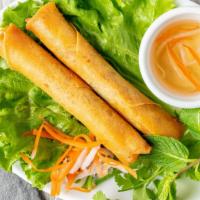 Chả Giò- Egg Rolls ( 2 Pieces ) · Taro, carrot, clear noodle, ground pork served with sweet fish sauce