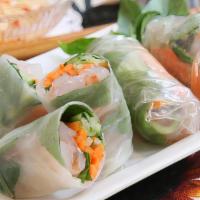 Boise Spring Roll · Rice skin wrapped with shrimp.crab stick ,julienne lettuce and cilantro.carrol with special ...