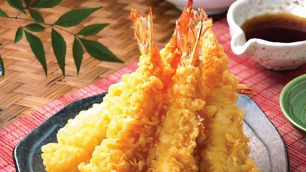 Shrimp Tempura · Deep fried six pieces shrimp and vegetables.