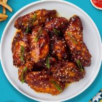 Teriyaki Trouble Wings  · Fresh chicken wings breaded, fried until golden brown, and tossed in teriyaki sauce. Served ...