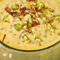 Vegan Kheer · Sago (Sabudana), carrot and oatmilk combined richness topped with cashews and almonds.