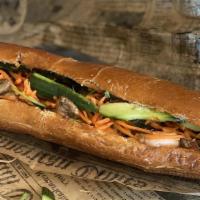 Yellow Curry Chicken Lemongrass Chicken Sandwich · Favorite. The sandwich will be served with carrot, pickles, cilantro, cucumber, side choices...
