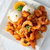 General Tso'S Chicken With Shrimp · Deep fried with sweet and spicy sauce.