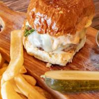 Southwest Burger · Hand pressed burger patty with a fried jalapeño, onion, Pepper Jack cheese with a chipotle m...