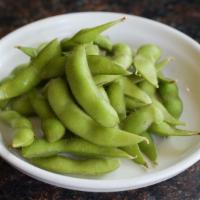 Edamame · Vegan. Steamed soybeans. Great as a light appetizer.