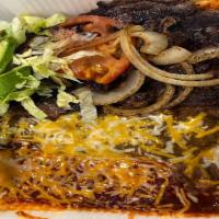 Fajitas Plate · choose between cheese, Shrimp, chicken, and steak
Served with beans and rice