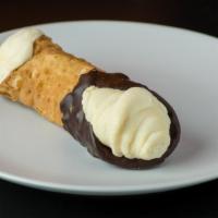 Cannoli · Crispy pastry shell stuffed with house-made ricotta cream filling.