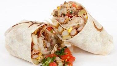 Breakfast Burrito · Starts with eggs, potatoes, and your choice of bacon, sausage or grilled veggies. 400-900 cal.