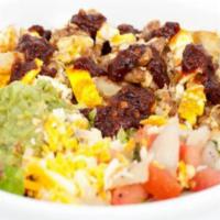 Breakfast Burrito Bowl · Starts with eggs, potatoes, and your choice of bacon, sausage or grilled veggies. 100-610 cal.