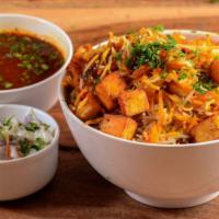 Veggie Biryani · Fresh vegetables prepared with special spices and mixed with rice.