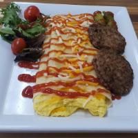 Eggs Cheese & Turkey Crepe · 2 Eggs and 3 Cheese Mix (Mozzarella, Provolone & Cheddar) inside; includes 3 Cheese Mix on t...