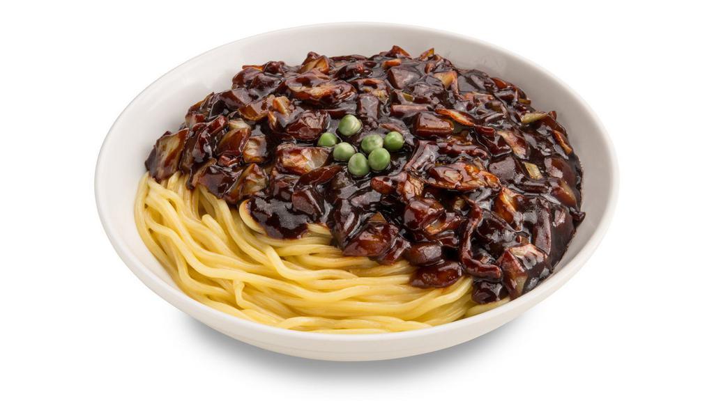 Jajangmyeon · Noodle with black bean sauce with pork and vegetables, no pork is not possible for this menu