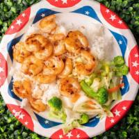 Shrimp Teriyaki · Served with steamed rice & mixed steamed vegetables.