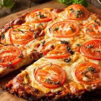 Artisan Cauliflower Pizza · Gluten free. 100 cal per slice, eight slices per pie.
