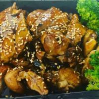 Teriyaki Chicken · Chicken marinated or glazed in a soy-based sauce.