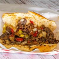 Triple Peppers Philly · Original Philly beef or chicken, onions, sweet peppers, cherry hot peppers, jalapenos pepper...