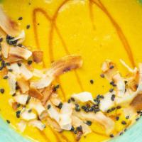 Curry Cauliflower Soup (Spring Special) · cauliflower, carrot, onion, garlic, vegetable broth, coconut milk, paprika, cayenne, curry p...