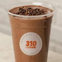 Chocolate Mint · 310 Chocolate Mint Protein, Almond Milk, Banana, Cacao Powder, Cacao Nibs.