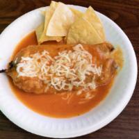 1 Chile Relleno · Pasilla pepper stuffed with cheese and topped with ranchera sauce.