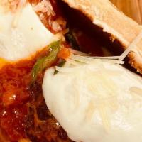 Meatball Sub (It'S Awesome) · homemade meatballs / red sauce
buffalo mozzarella/parmesan