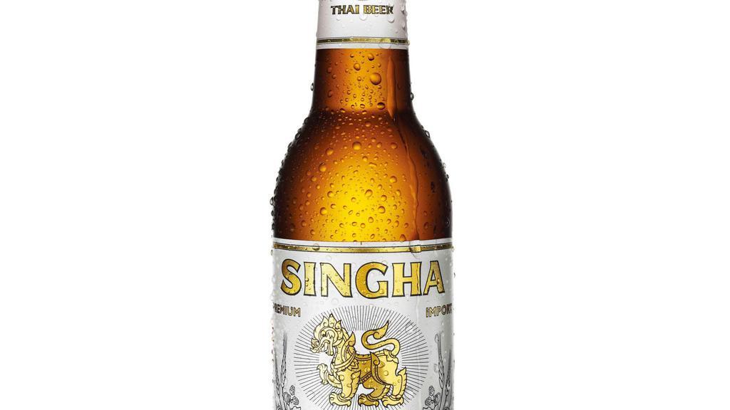 Singha Premium Lager (Bottle, 12Oz) · Age 21+ only; valid ID required for pick-up.