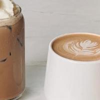 Mocha · Espresso shots mixed with dark chocolate sauce (dairy free) and perfectly steamed milk. Feel...