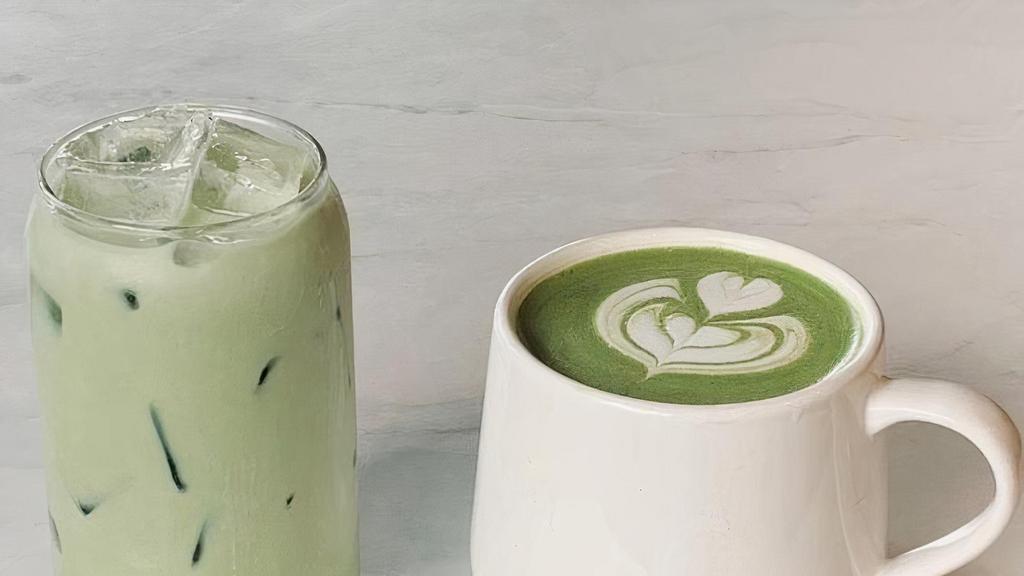 Matcha Latte · A creamy and refreshing combination of ceremonial grade matcha with steamed milk.