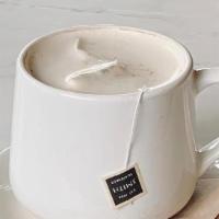 Tea Latte · A specialty tea of your choice steeped then topped with steamed milk.