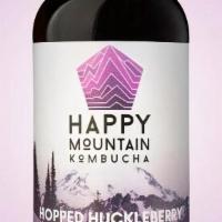 Hopped Huckleberry- Happy Mountain Kombucha · The latest offering from Happy Mountain combines organic white peony tea leaves, Simcoe hops...