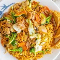 Chicken Yakisoba · This Chicken Yakisoba will satisfy all your Asian food cravings! It includes a heaping porti...