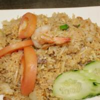 Fried Rice · Jasmine fried rice with your choice of Chicken, Pork, beef or mix veggies