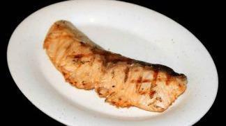 Teriyaki Salmon · Charbroiled salmon with teriyaki sauce.