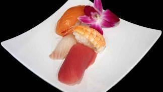 Sushi Appetizer · One piece each of tuna, white fish, salmon and shrimp nigiri.

Consuming raw or undercooked ...