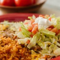 #10 Bean Tostada With Beans And Rice · 