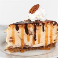 Turtle Pecan Slice · For a limited time, enjoy our new Turtle Pecan cheesecake. You can’t go wrong with this deli...