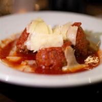 Meatballs · 3 large amazing meatballs in red sauce
